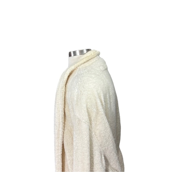 Vtg LL Bean Made in USA Mens Cream Terry Bathrobe Sz L Belt 100% Cotton Pockets - Picture 5 of 13